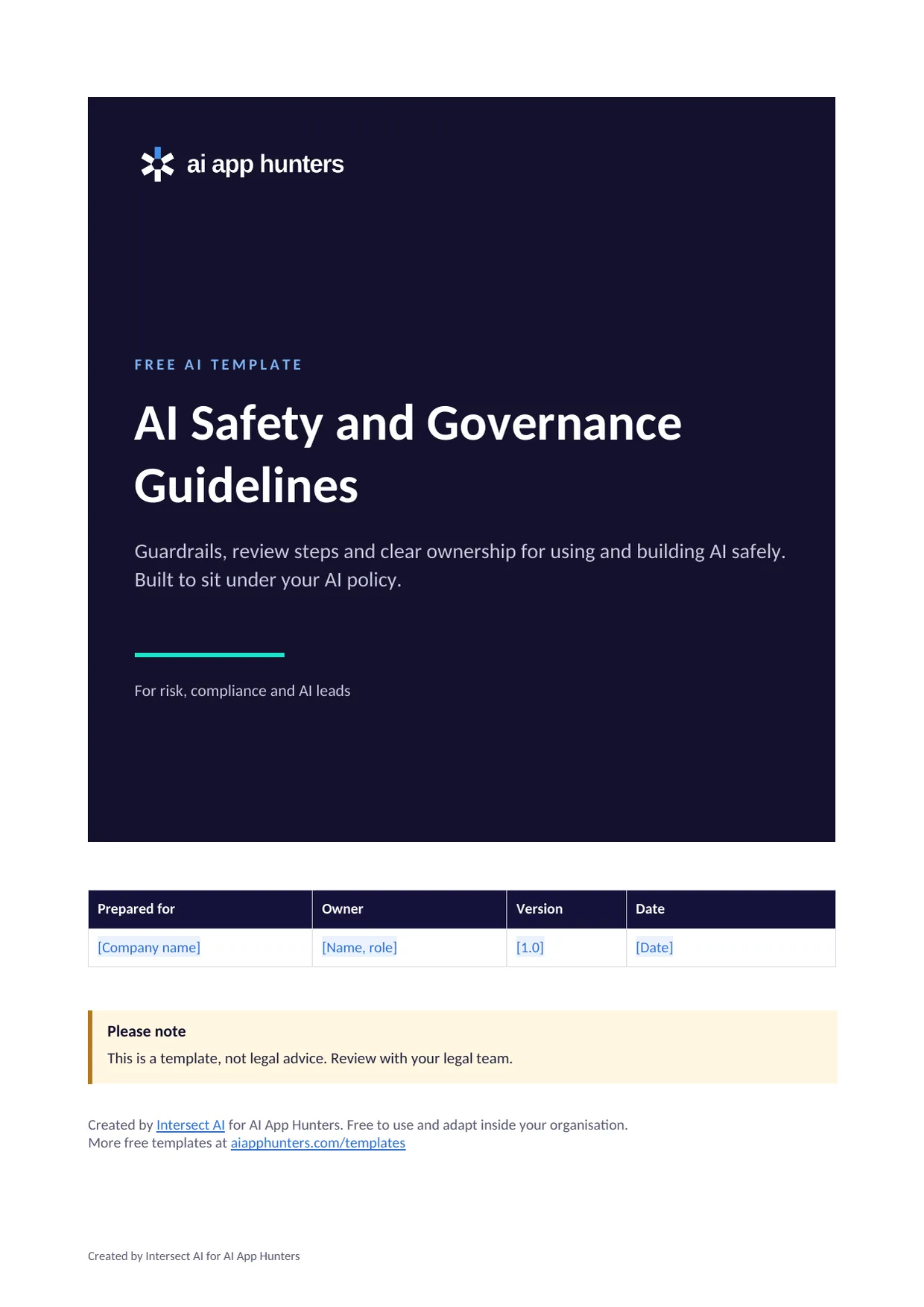 AI Safety and Governance Guidelines, preview 1 of 5