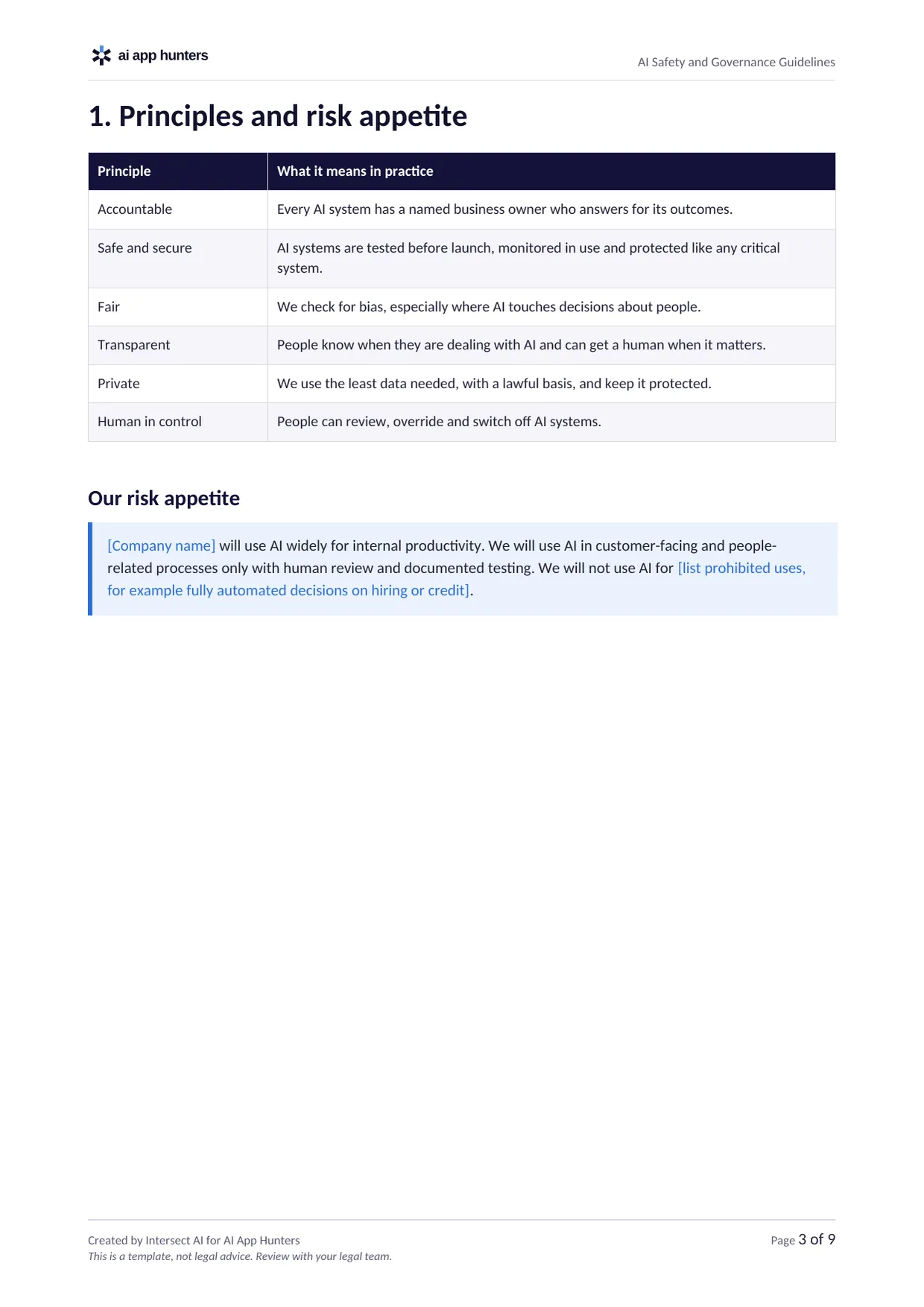 AI Safety and Governance Guidelines, preview 3 of 5