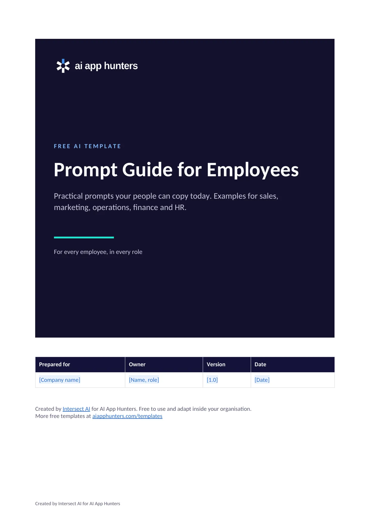 Prompt Guide for Employees, preview 1 of 5